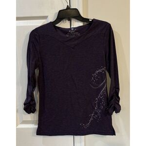 KUHL Long Sleeve Shirt Women's Sz S Purple Wool Blend